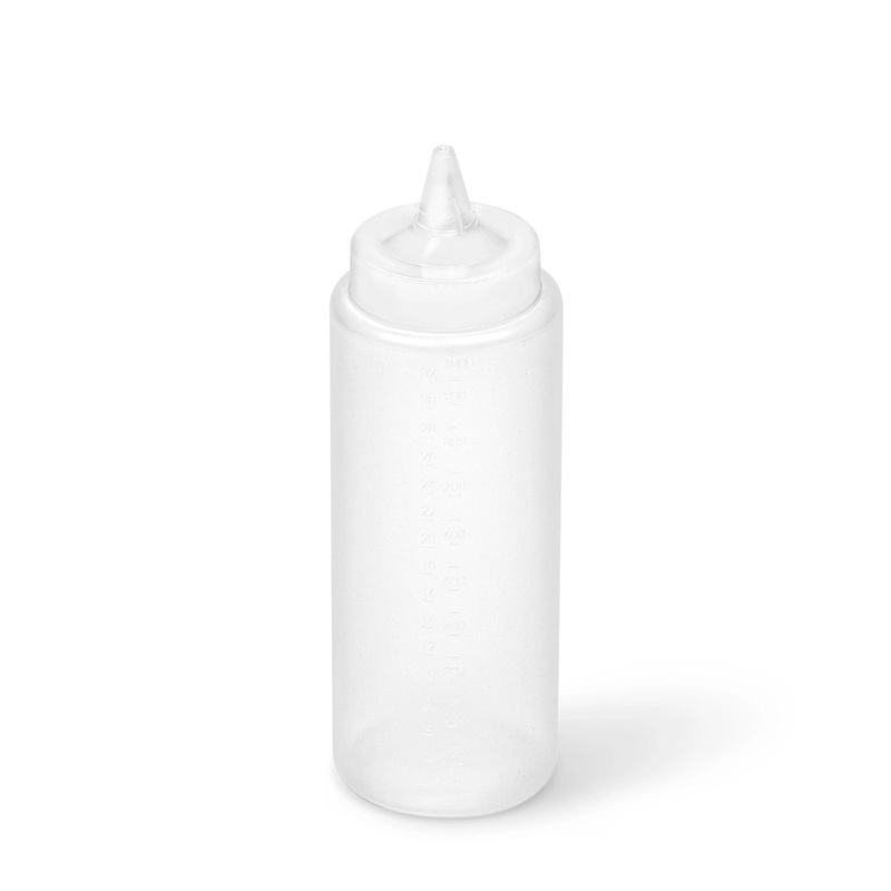 Vollrath Traex Wide Mouth, Single Tip Squeeze Bottle, 32 oz, Clear