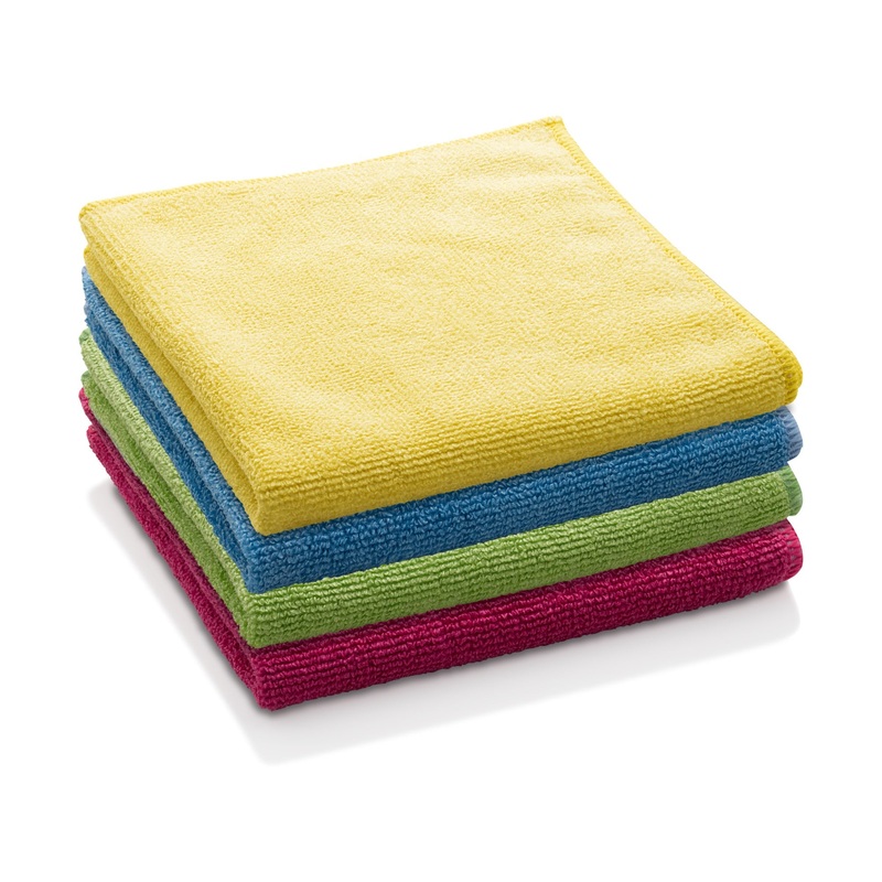 E-Cloth General Purpose Cloths, Microfiber, Assorted Colours (4-pack), FINAL SALE