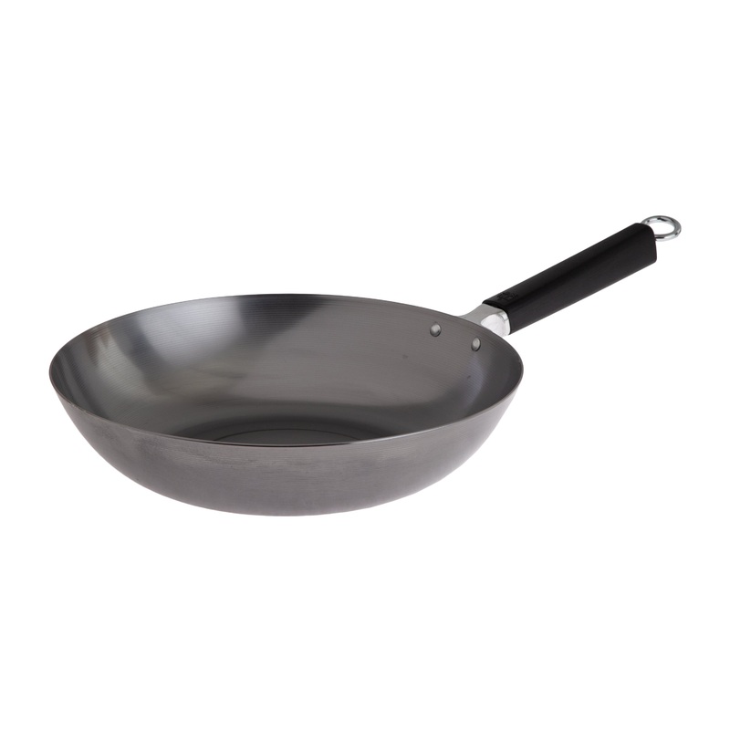 Joyce Chen Professional Series Stir Fry Pan, 12", Carbon Steel/Resin Handle