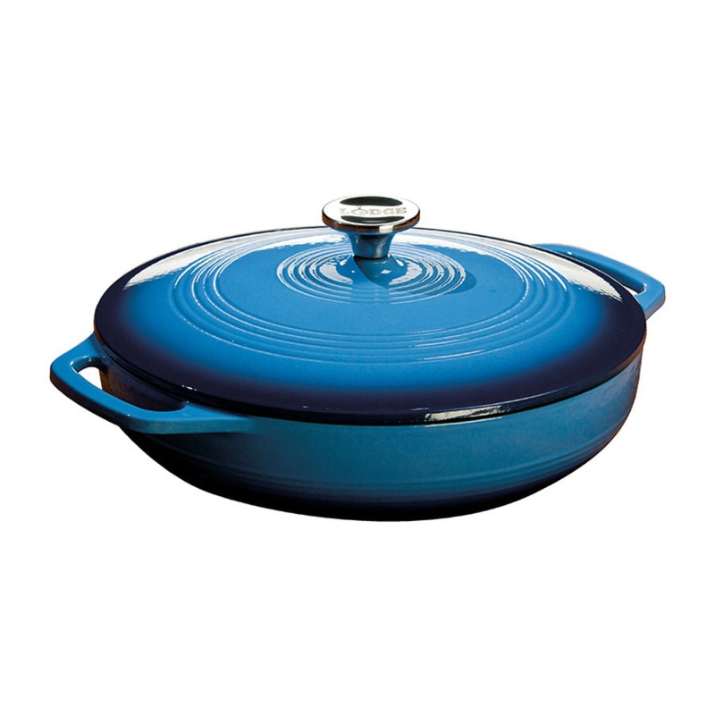 Lodge Round Covered Casserole Dish, 3.6 qt, Enamel Cast Iron, FINAL SALE