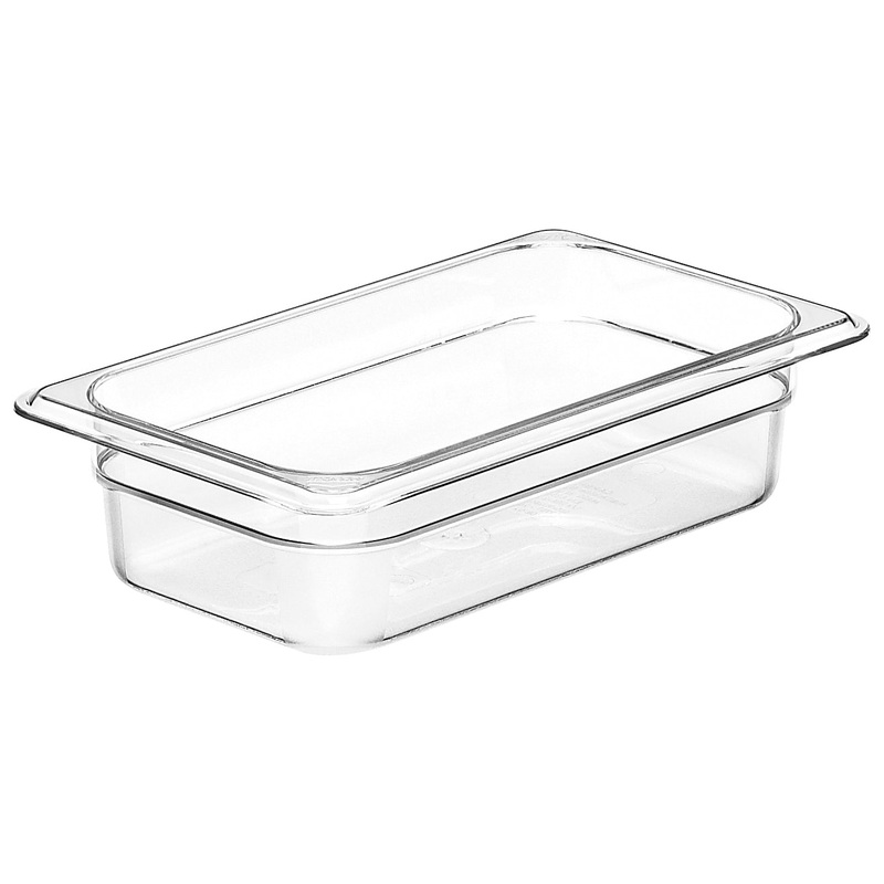 Cambro Camwear 1/4 Size Food Pan, Clear