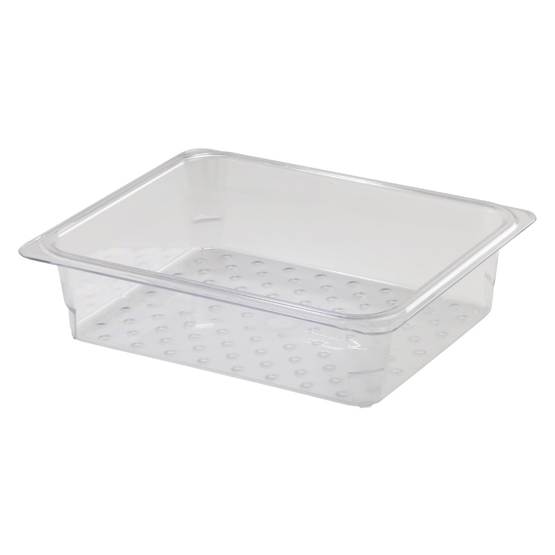Cambro Camwear Half Size Colander Food Pan, Clear