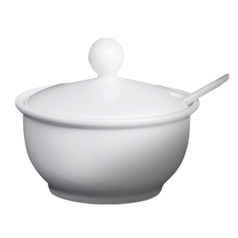 Cameo Imperial White 4 oz Chili Pot w/spoon, 4 oz (48-pack)