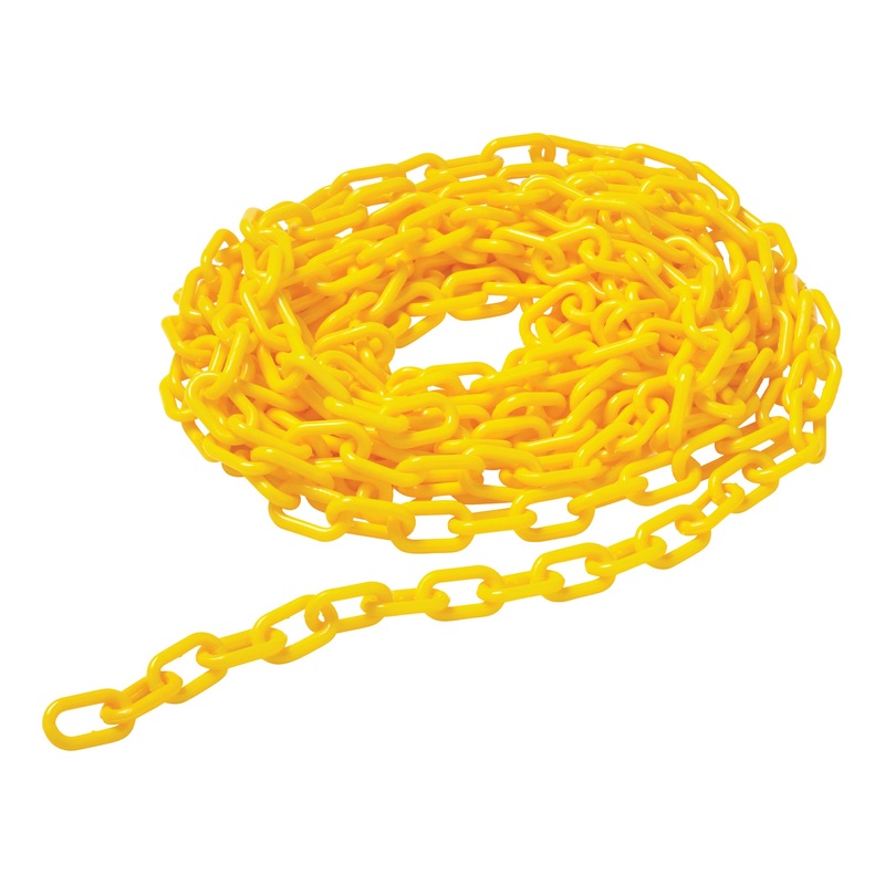 Rubbermaid Floor Cone Barrier Chain, 20 ft, Yellow, FINAL SALE