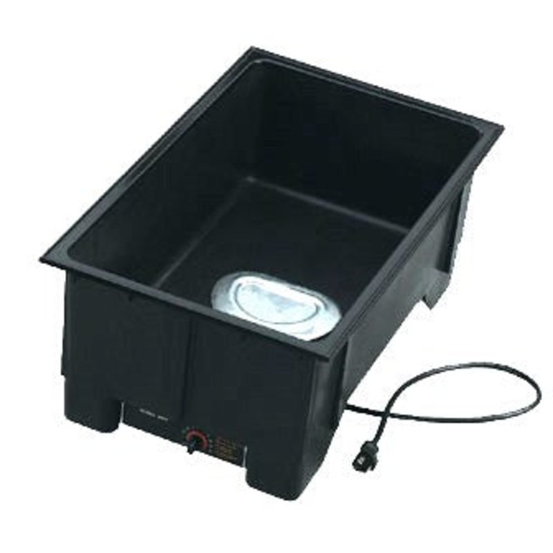 Vollrath 72105 Cayenne Full Size Single Well Drop In Food Warmer w Drain, Model 3001D, Black, 120V