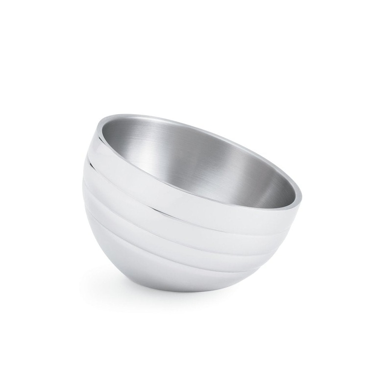 Vollrath Angled Beehive Bowl, 1 Qt, Double Walled Stainless Steel