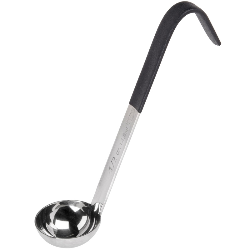 Vollrath Heavy-Duty One-Piece Short Handle Kool Touch Ladle, Black