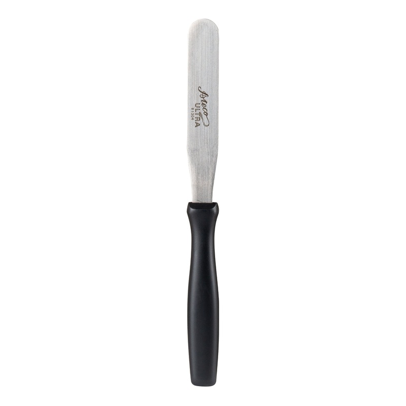 Ateco Straight Spatula, Black Plastic Handle