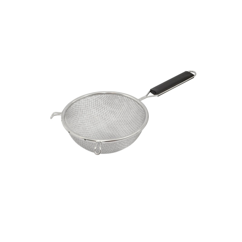 Browne Double Mesh Medium Strainer, Stainless Steel w Plastic Handle