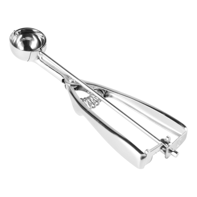 Browne Round Squeeze Disher, Stainless Steel, 0.6 oz, FINAL SALE