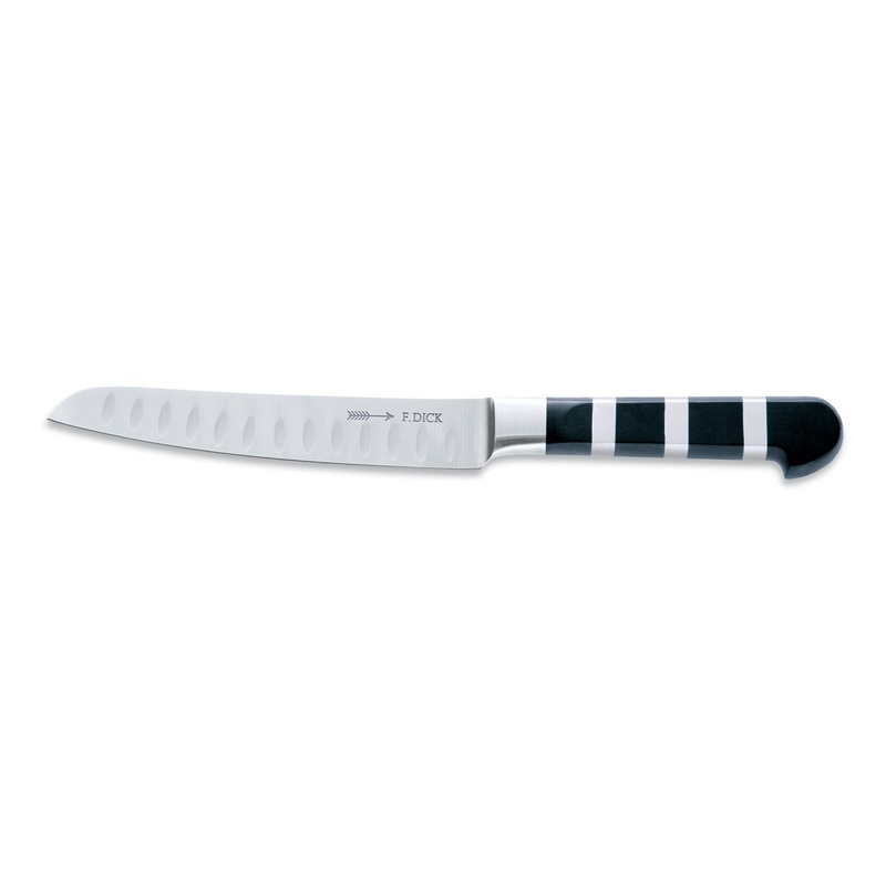 F. Dick 1905 Utility Knife, Kullenschliff Edge, 6", Black