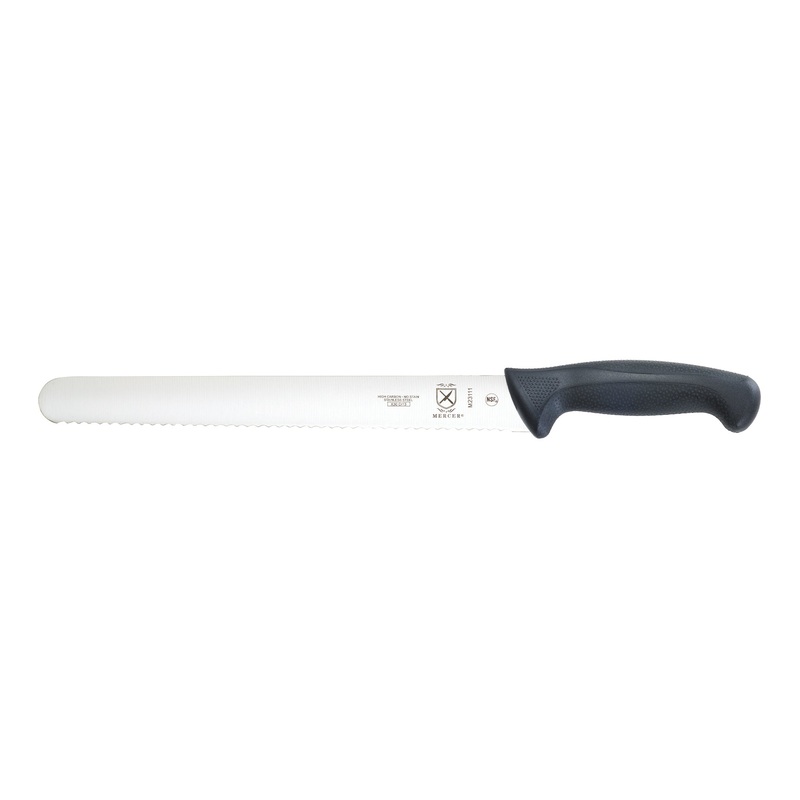 Mercer Millennia Slicing Knife, Wavy Edge, Black