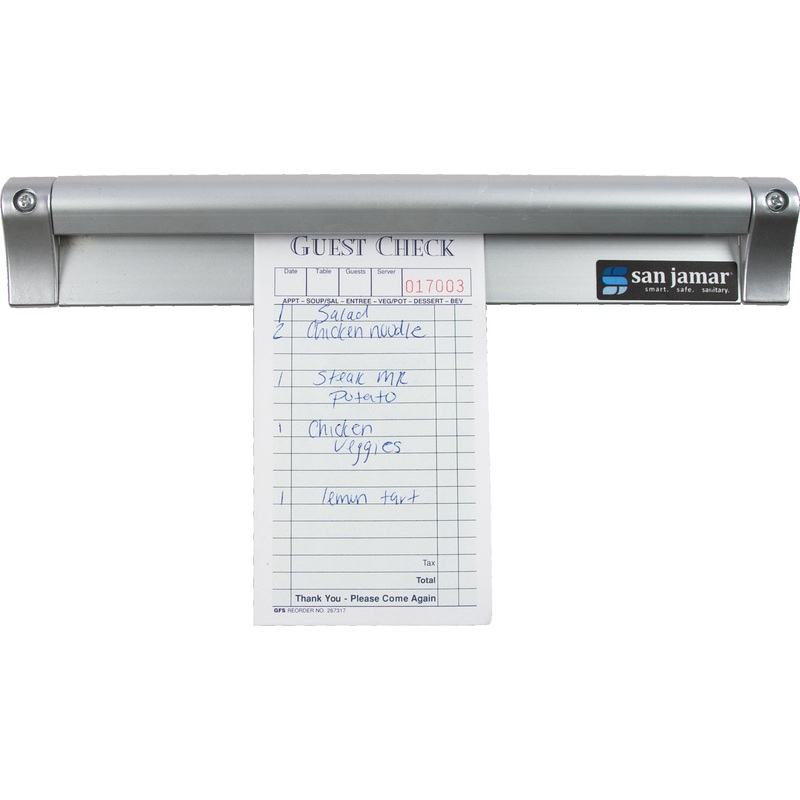 San Jamar Slide Check Rack, Aluminum
