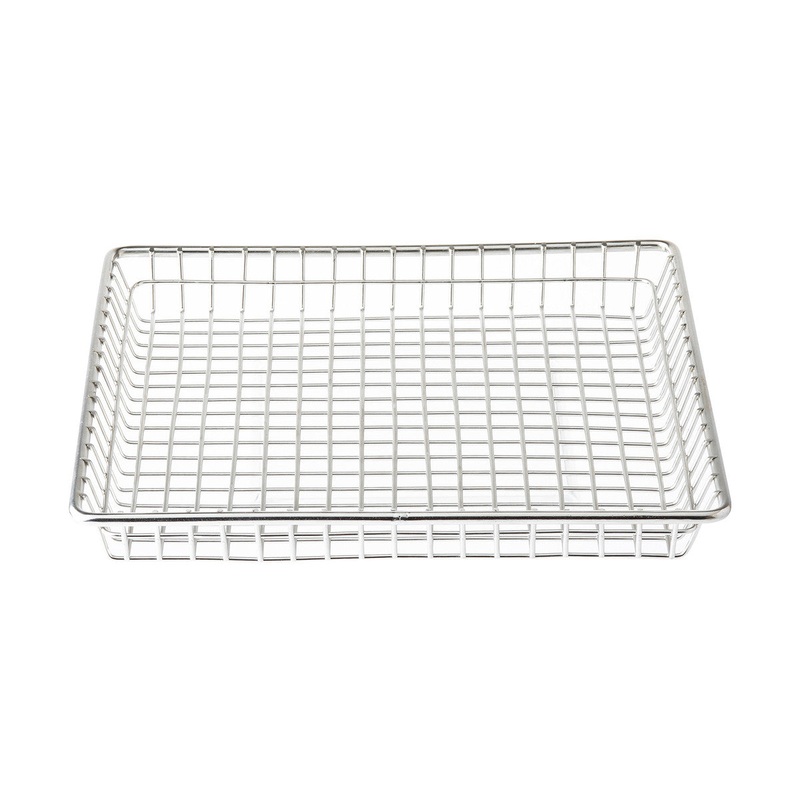 TableCraft Square Wire Serving Basket, 9", Stainless Steel, FINAL SALE