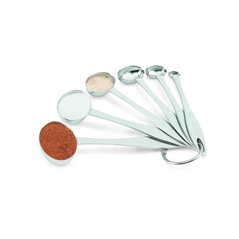 Vollrath 6 Piece Oval Measuring Spoon Set, Stainless Steel