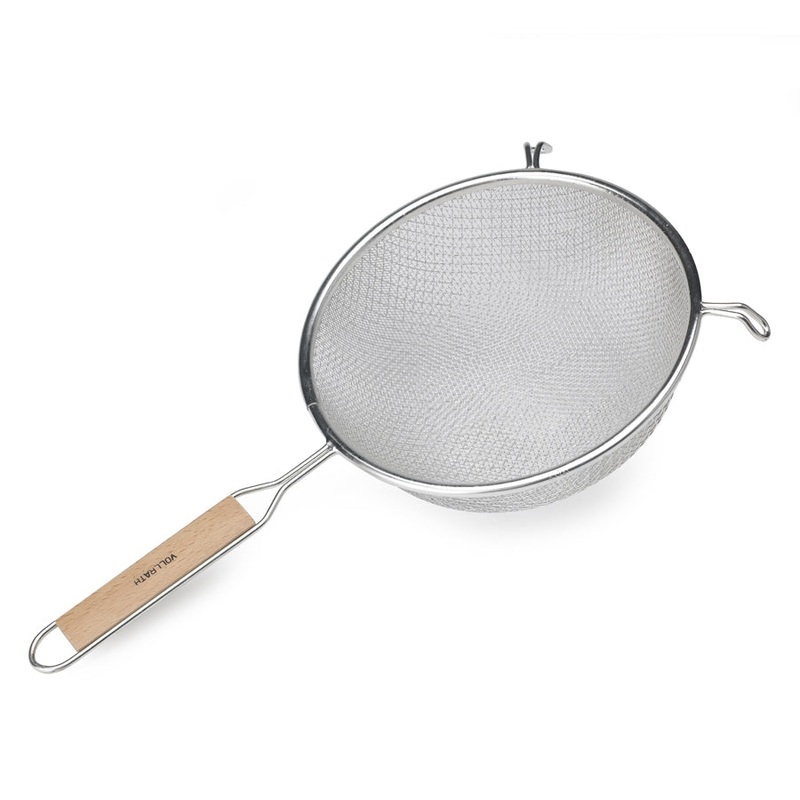 Vollrath Double Medium Mesh Strainer, Wood Handle, FINAL SALE