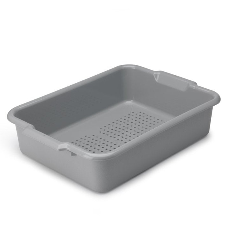 Vollrath Signature Perforated Bus Box, 20" x 15" x 5", Grey