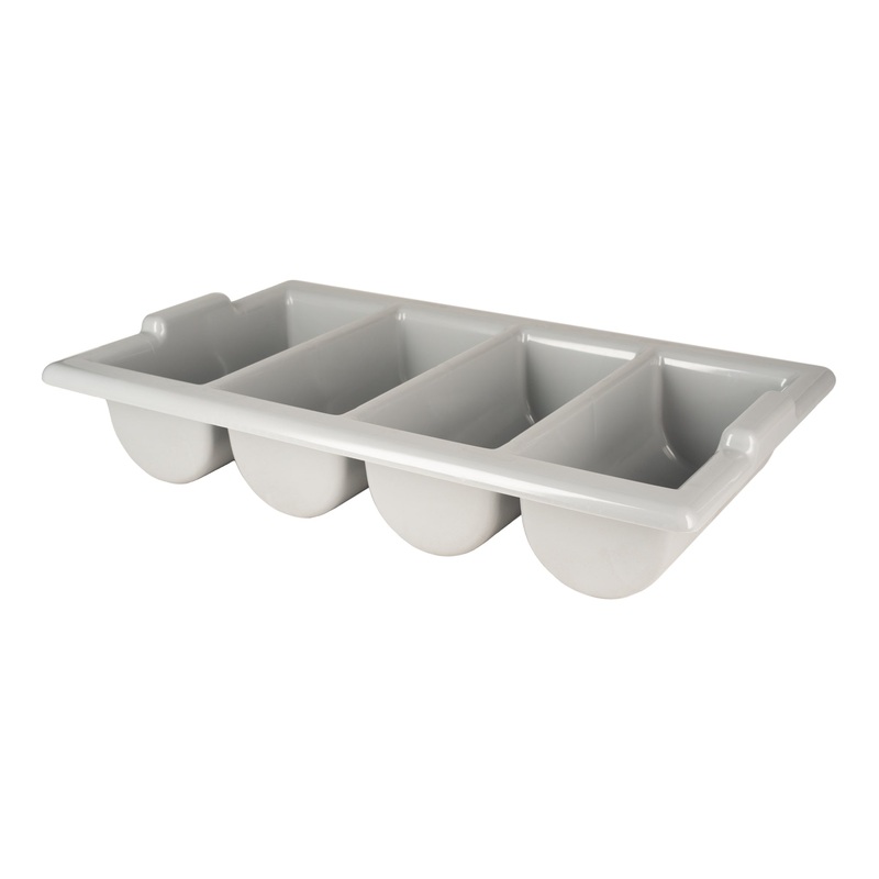 Vollrath Traex Cutlery Tray, 4 Compartment, Grey