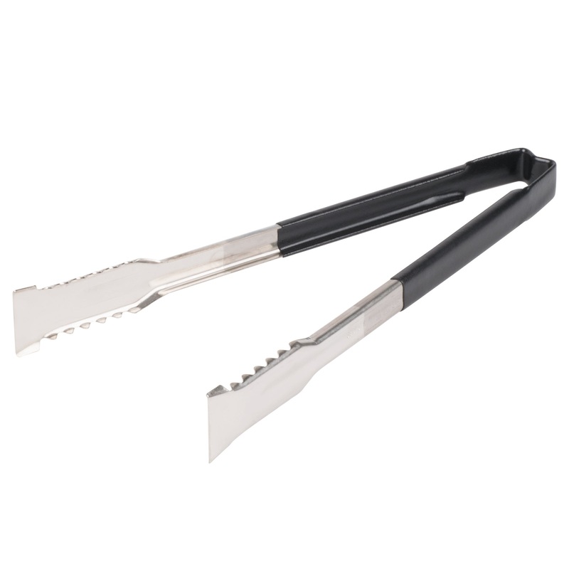 Vollrath VersaGrip Kool-Touch One-Piece Tongs, 12", Black