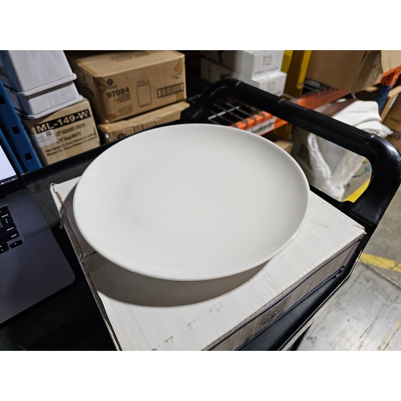 Ariane Couple Plate, 11 1/3", White Porcelain, (6-pack), FINAL SALE