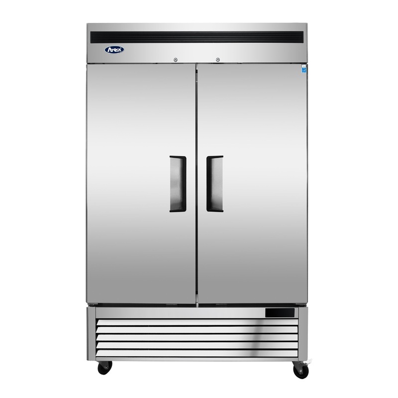 Atosa MBF8507GR Bottom Mount Double Stainless Steel Door Reach-In Refrigerator, 55", 115/60/1