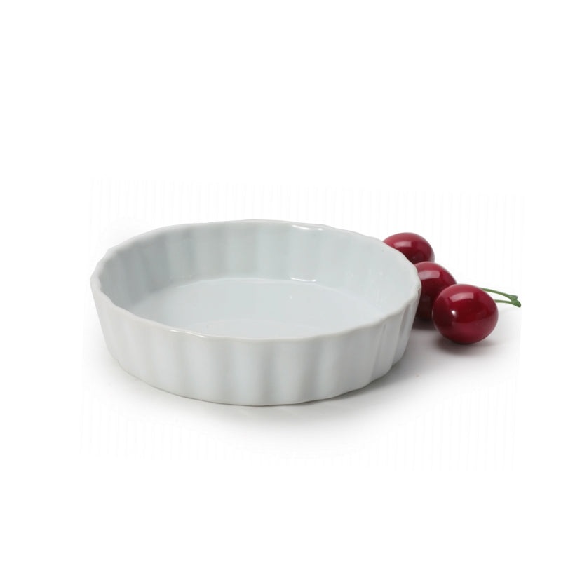 BIA Quiche / Tart Dish, 5", White Porcelain