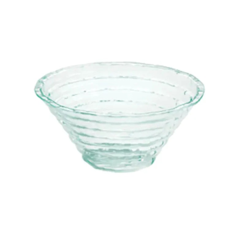 Cal-Mil Glacier Bowl, 5 1/2", Green Edge/Clear, FINAL SALE