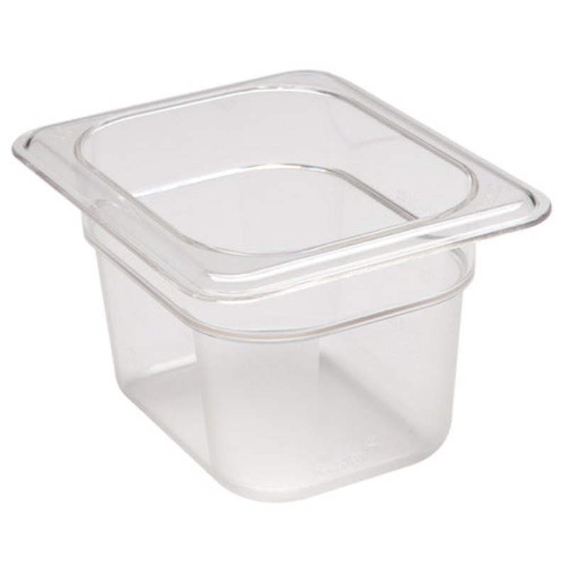Cambro Camwear 1/8 Size Food Pan, 4" Deep, Clear
