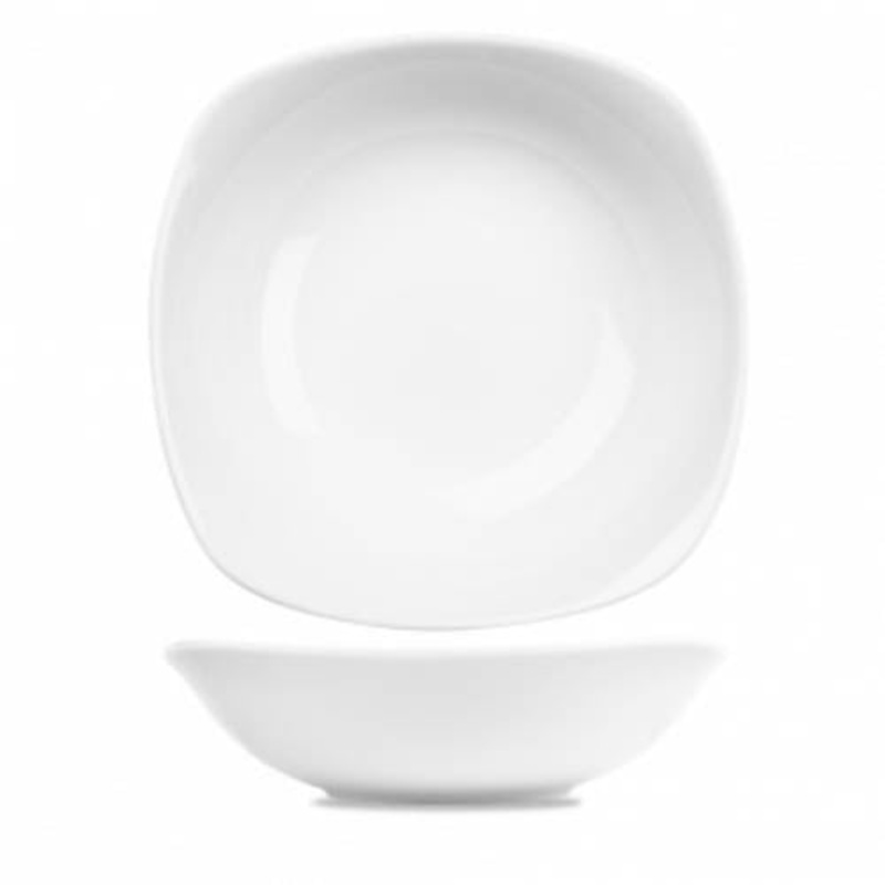 Churchill Art de Cuisine Square Bowl, 45 oz, White Porcelain (6-pack), FINAL SALE
