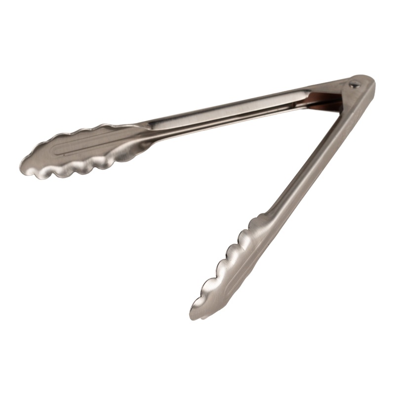 Edlund 44 Series Heavy Duty Scallop Grip Tongs, Stainless Steel