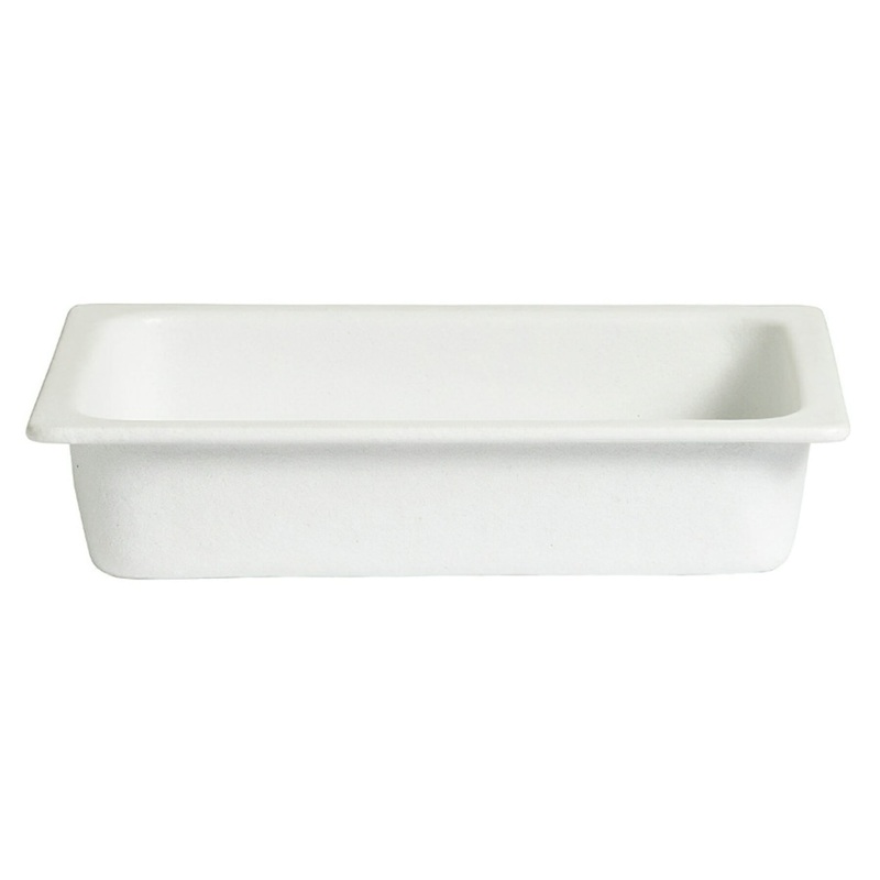G.E.T. Bugambilia 1/2 Size Food Pan, 2" Deep, White Resin Coated Aluminum, FINAL SALE