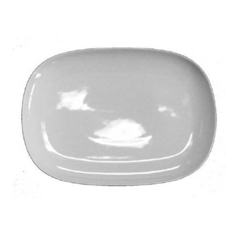 Puddifoot Rectangular Plate, 14" x 10", White (12-pack), FINAL SALE