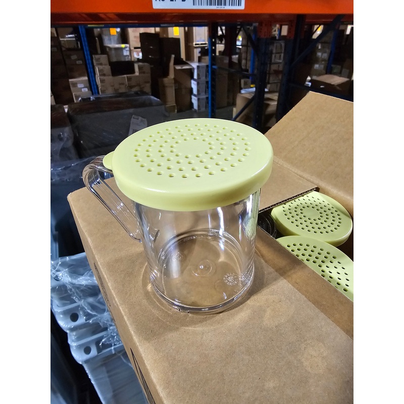 Cambro Shaker/Dredger, Clear with Yellow Lid, FINAL SALE