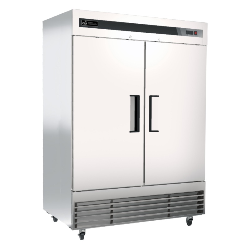 EFI X-Line F2-54VCX 54" Reach-In Double Solid Door Freezer, Stainless Steel