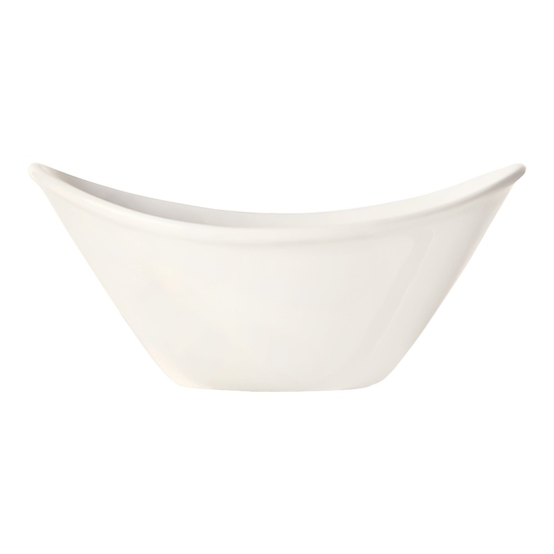Libbey World Tableware Porcelana Infinity Tall Bowl, 14 oz, White (24-pack)