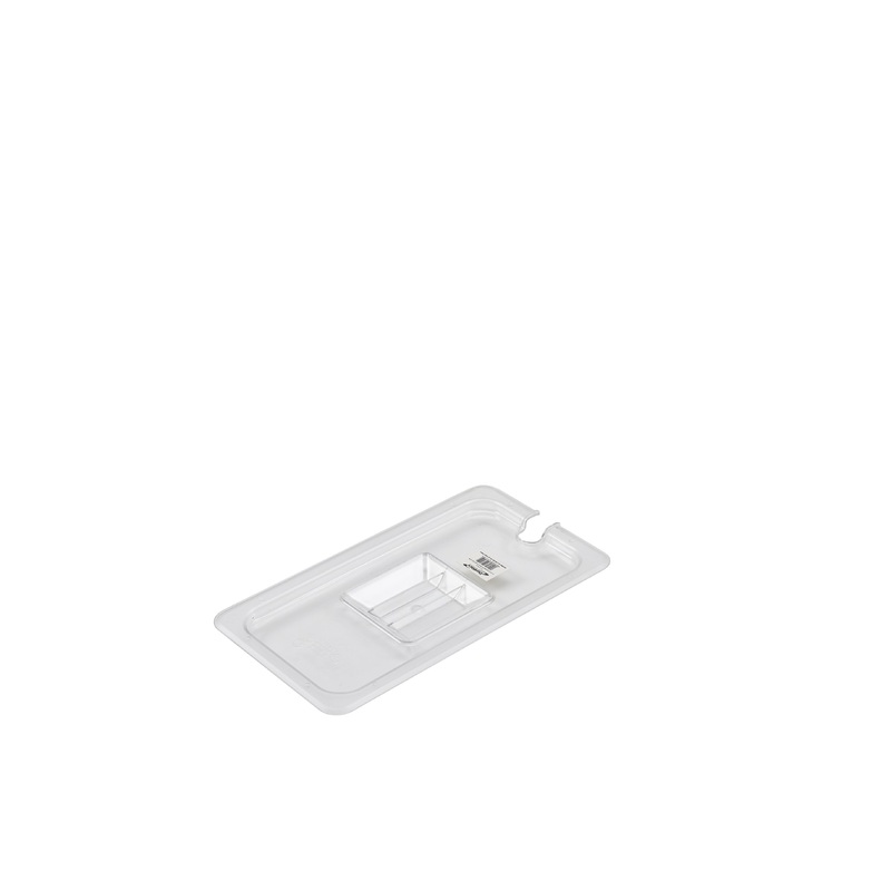 1/3 Polycarbonate GN Notched Lid Clear