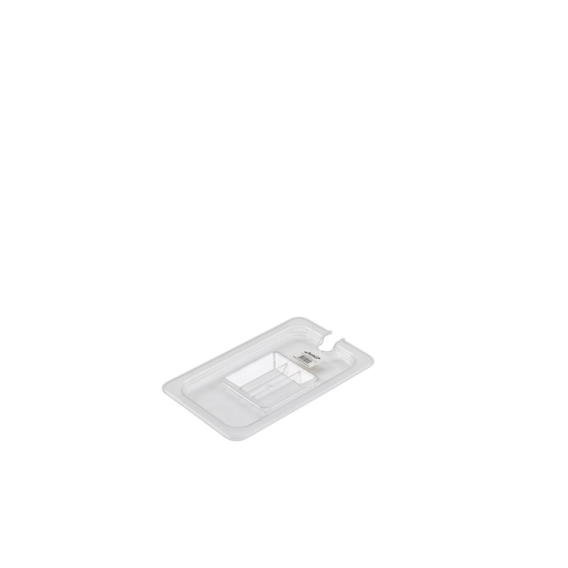 1/4 Polycarbonate GN Notched Lid Clear