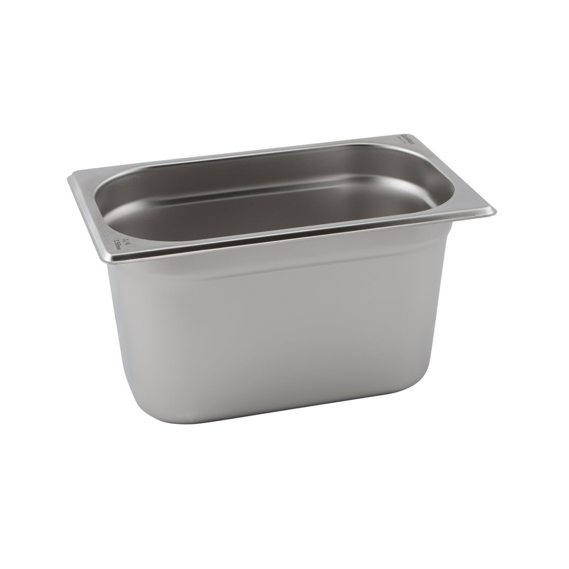 St/St Gastronorm Pan 1/4 - 100mm Deep