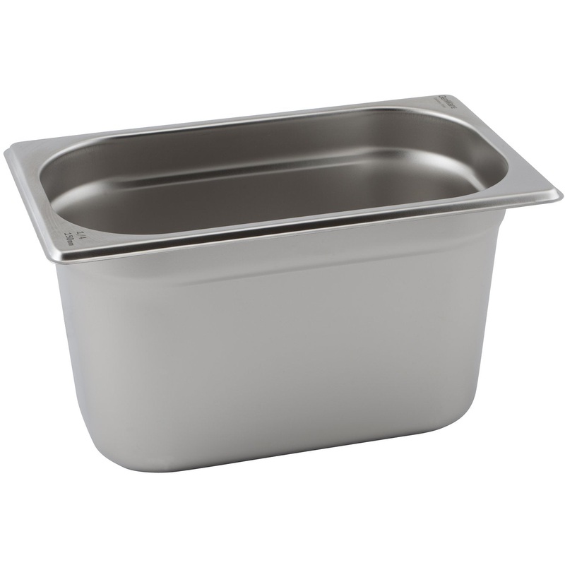 St/St Gastronorm Pan 1/4 - 65mm Deep