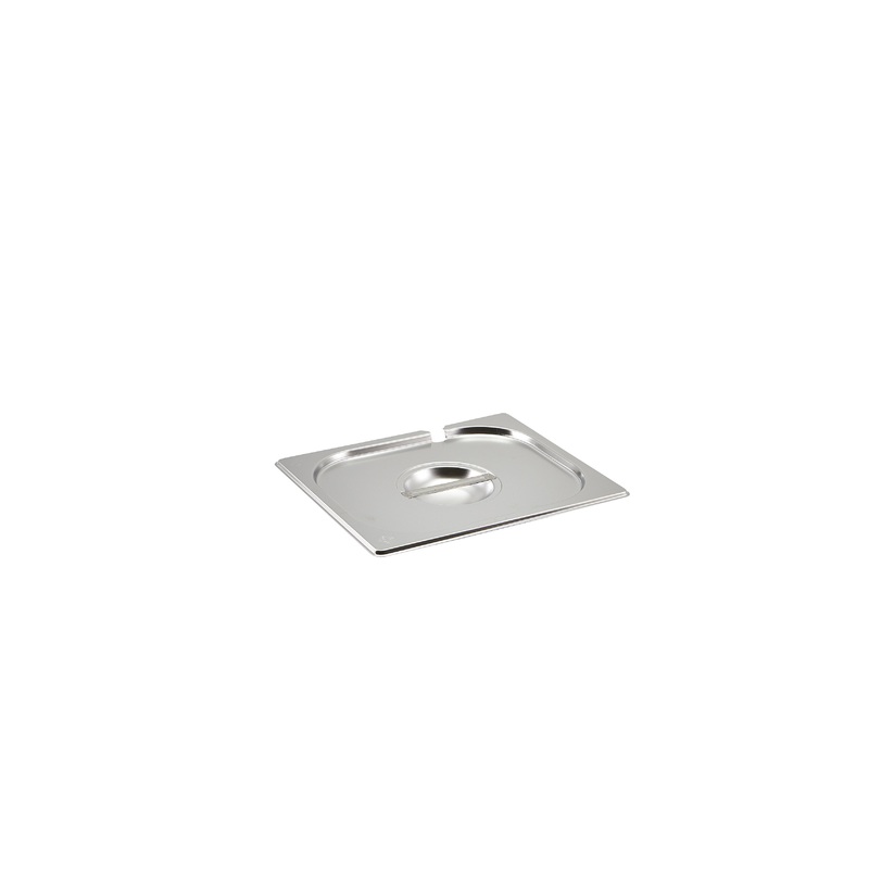 St/St Gastronorm Pan Notched Lid 1/2