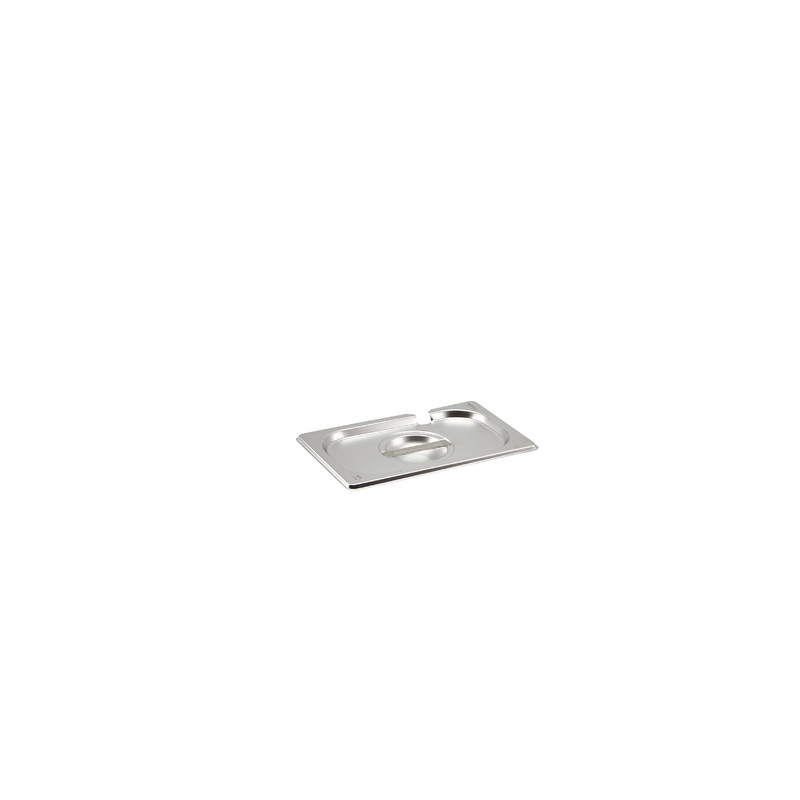 St/St Gastronorm Pan Notched Lid 1/4