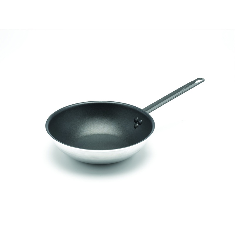 Non Stick Teflon Aluminium Flat Base Wok 30cm