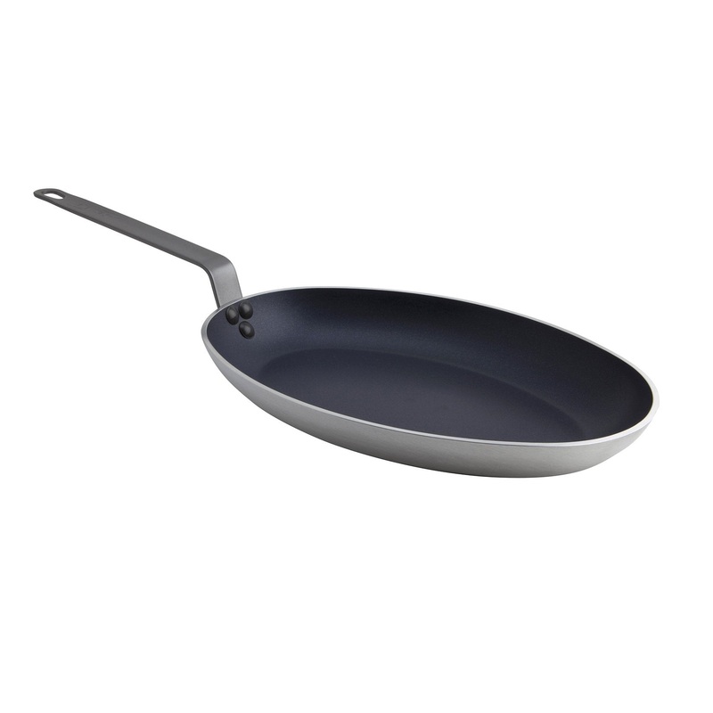 Non Stick Teflon Aluminium Oval Fish Pan 36cm
