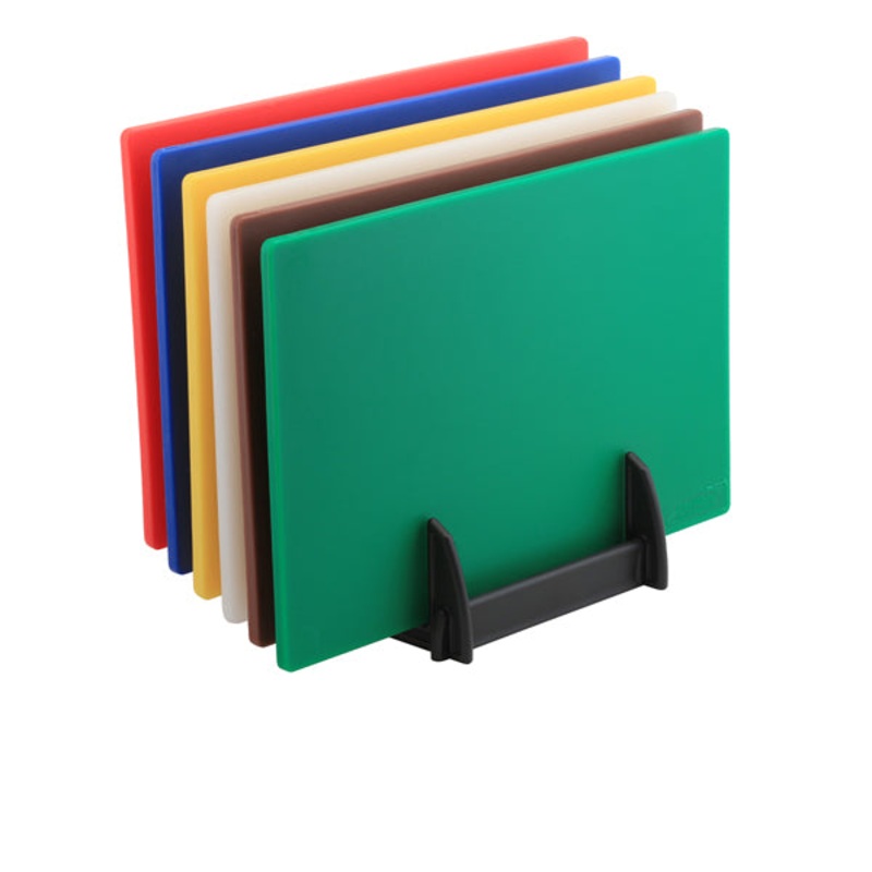 GenWare High Density Chopping Board And Rack Set 18 x 12 x 0.5"