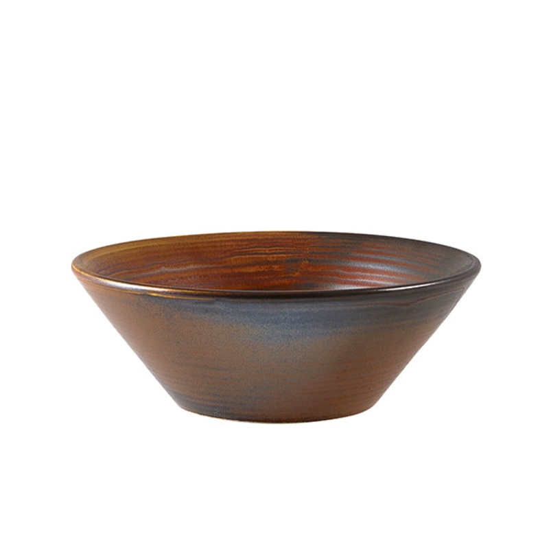 Terra Porcelain Rustic Copper Conical Bowl 16cm