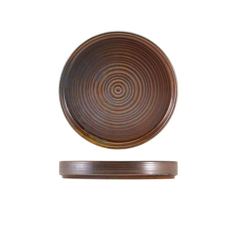 Terra Porcelain Rustic Copper Presentation Plate 20.5cm