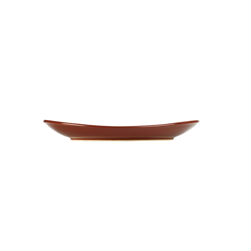 Terra Stoneware Rustic Red Oval Plate 25x22cm