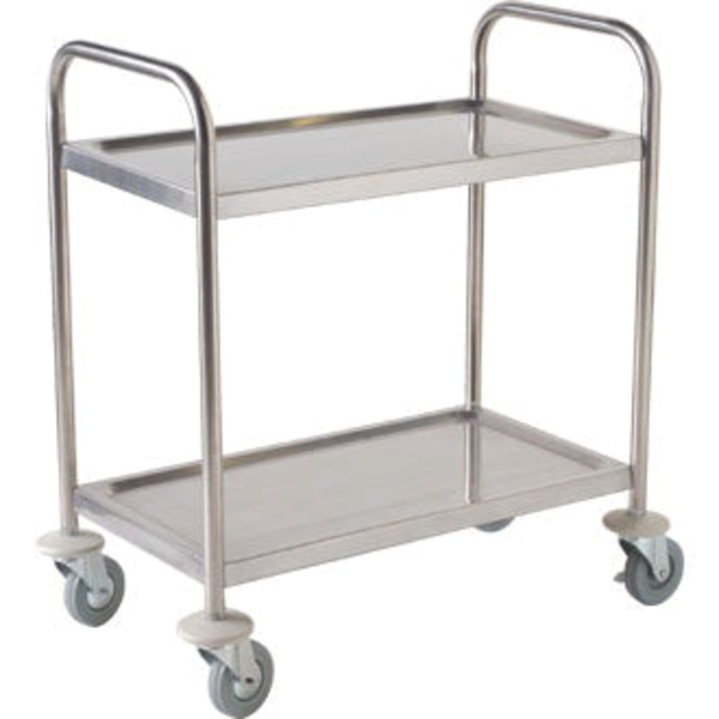 Compact 2 tier welded trolley