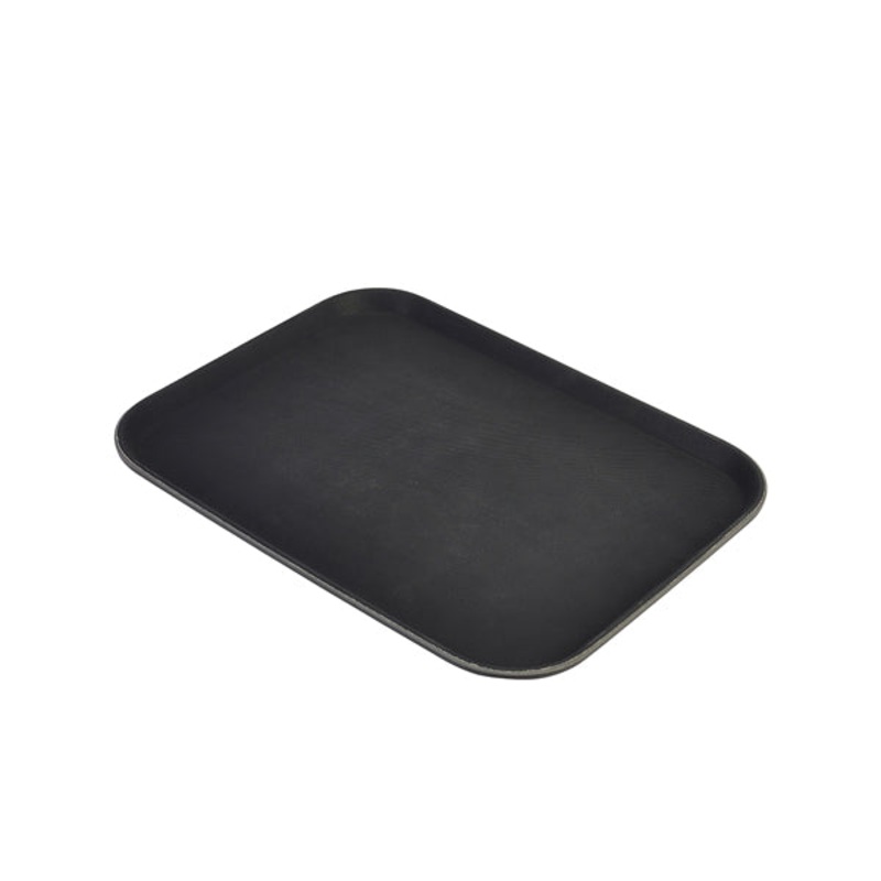 Gengrip 15" x 20" Rect. Non-Slip Tray Black