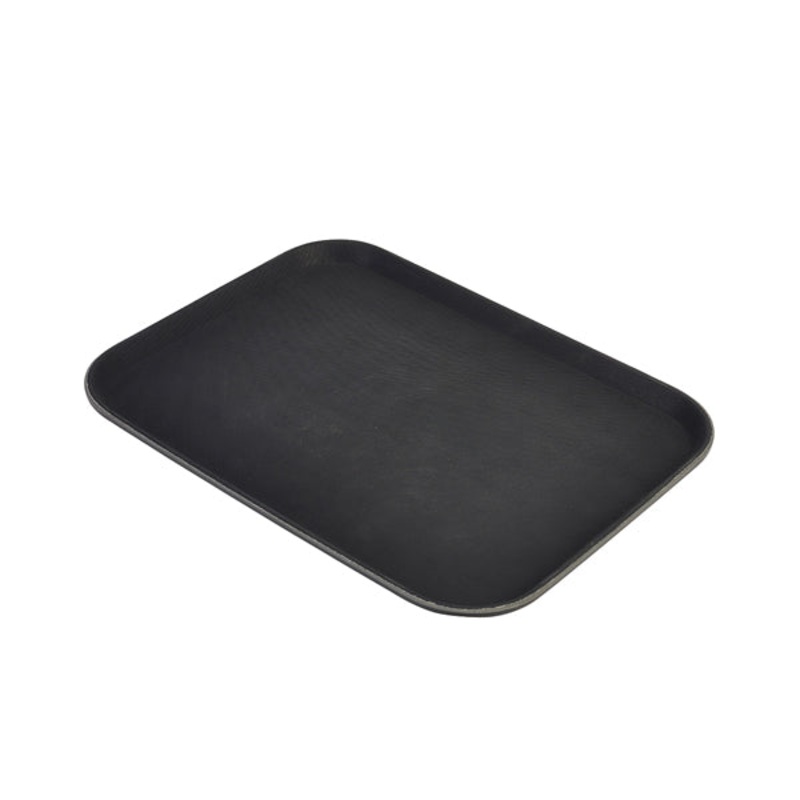 Gengrip 18" x 26" Rect. Non-Slip Tray Black